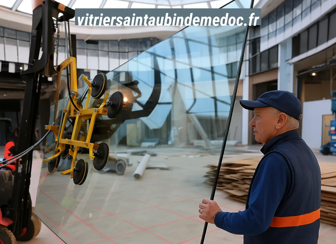 Remplacement de vitrine magasin Saint-Aubin-de-Médoc